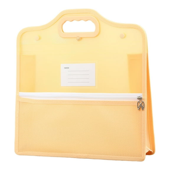 Aonity Transparent Waterproof Storage Document Bag B， File Folders File Organizer with Labels Expanding File Vertical with Portable Receipt Document Organizer for School