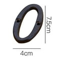 thumbnail image 1 of Aonity Wrought Iron Ornament Cast Iron Metal Number 0, Wrought Iron Decorations Creative Diy House Number Casts Iron Metal Numbers, 1 of 2