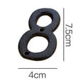 thumbnail image 1 of Aonity Wrought Iron Ornament Cast Iron Metal Number 8, Wrought Iron Decorations Creative Diy House Number Casts Iron Metal Numbers, 1 of 2