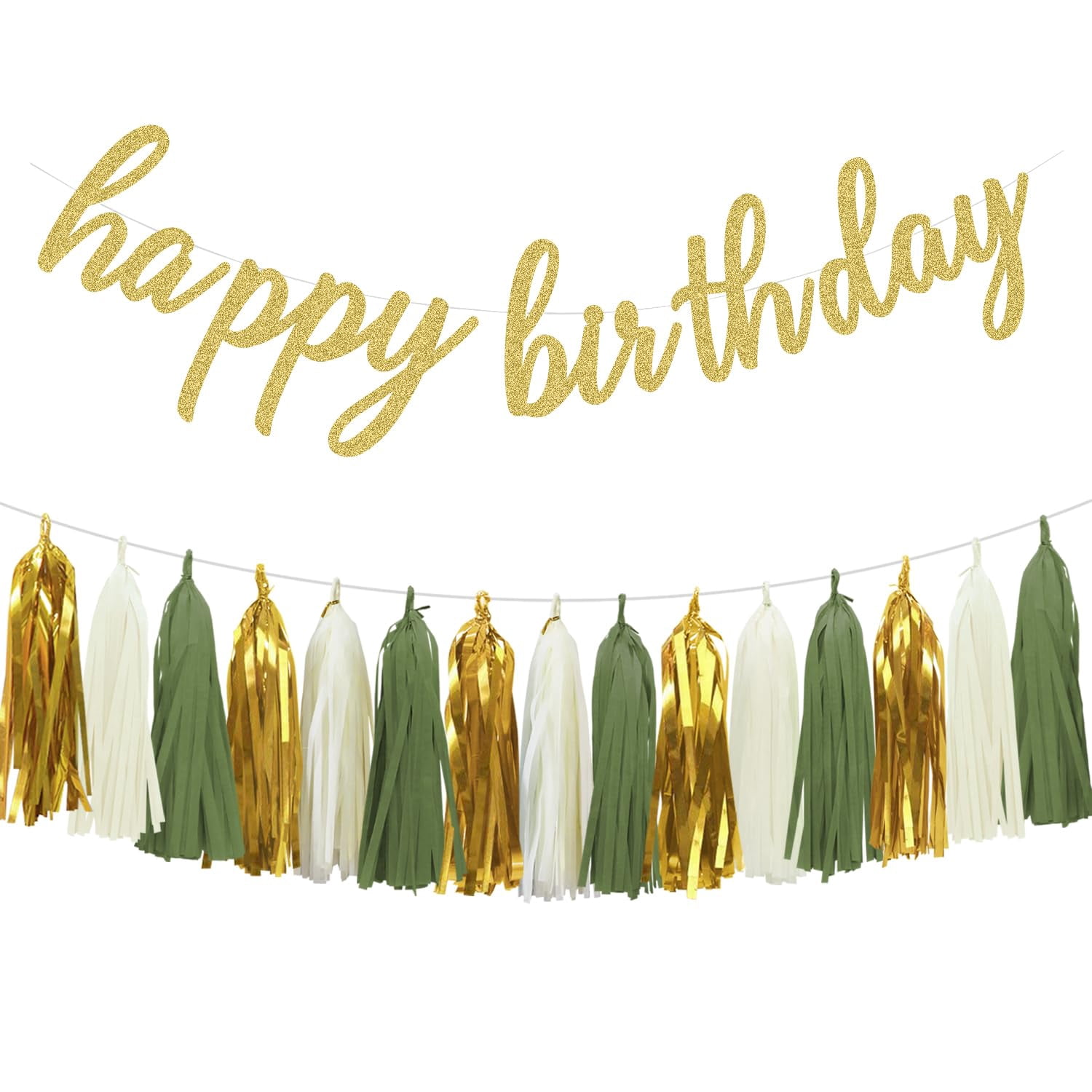 Ayayiya Sage Green Happy Birthday Backdrop Banner Decorations For Women,Greenery Birthday Backdrops Eucalyptus Leaves Photography Background Lady Girl Bday Party Decor Supplies Photo Booth Props 7x5ft - View #11