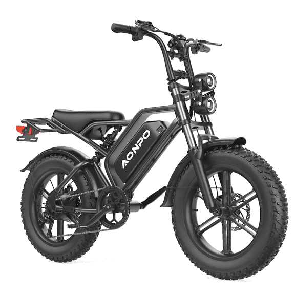 Aonpo P20 Electric Bike for Adults,Peak Motor 2000W,52V 15AH Alithium Battery and 25" Fat Tire,28MPH Max Speed, 7-Speed E-Bike for City Commute & Light Off-Road