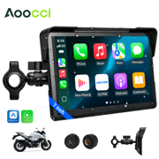 Aoocci C7 Motorcycle CarPlay, 7-inch HD Touch Screen, Wireless CarPlay & Android Auto, TPMS Tire Pressure Monitor, Dual Bluetooth, IP67 Waterproof