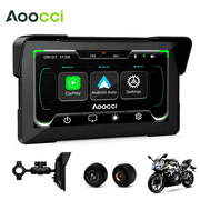 Aoocci C7 7" HD Touchscreen Motorcycle CarPlay, for Wireless CarPlay & Android Auto, TPMS, Support Dual Bluetooth,IP67 Waterproof