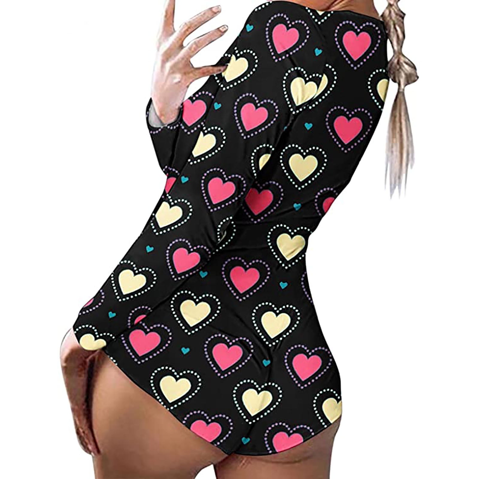 Aoochasliy Bodysuits for Women Clearance Valentine's Day Vintage