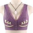 thumbnail image 1 of Aoochasliy Bras for Women Clothess Plus Size Bra,Casual Soft Front Button Shaping Cup Shoulder Strap Underwire Bra Plus Size Extra-Elastic Wirefree for Home Casual Work Play, 1 of 5
