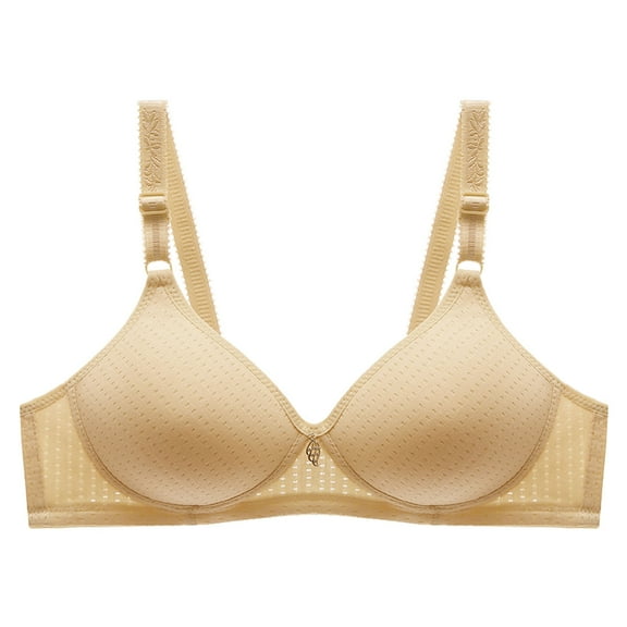 Aoochasliy Bras for Women Bra Soild Wire Free Underwear One-Piece Plus Size Bra Everyday Underwear