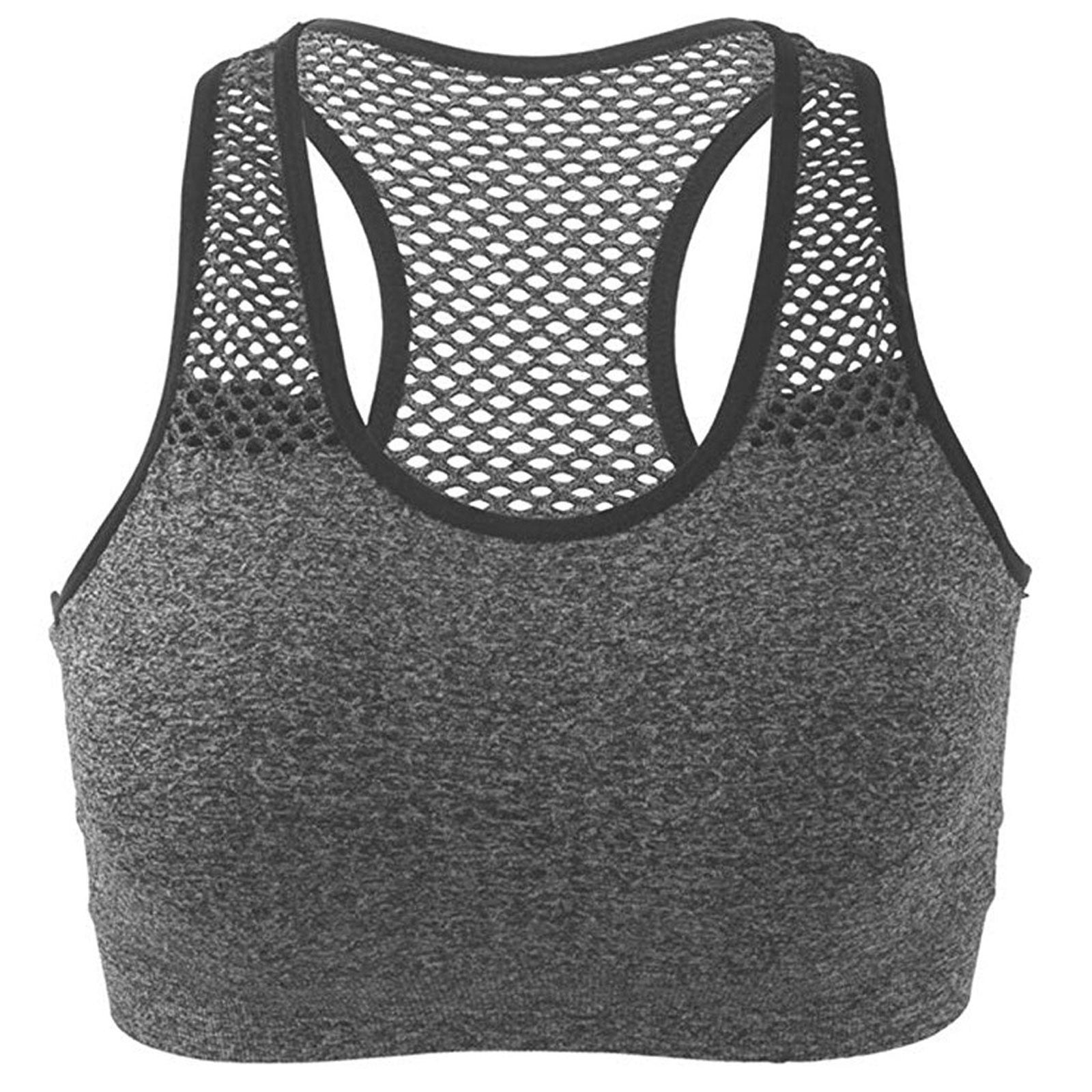 Aoochasliy Bras for Women Clearance Chaming Wire Free Mesh Sports Underwire  Yoga Running Quick Drying Vest Bra