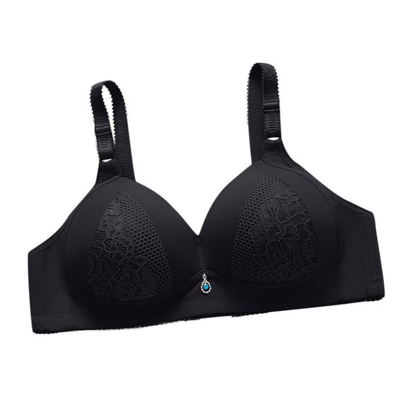 Aoochasliy Bras for Women Clothes Push Up Fashion Bowknot Printing Comfortable Hollow Out Bra Underwire No Rims