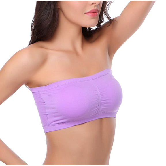 Aoochasliy Bras for Women Strapless Tube Top Has A Chest Pad to Pr It From Leaking Women Casual