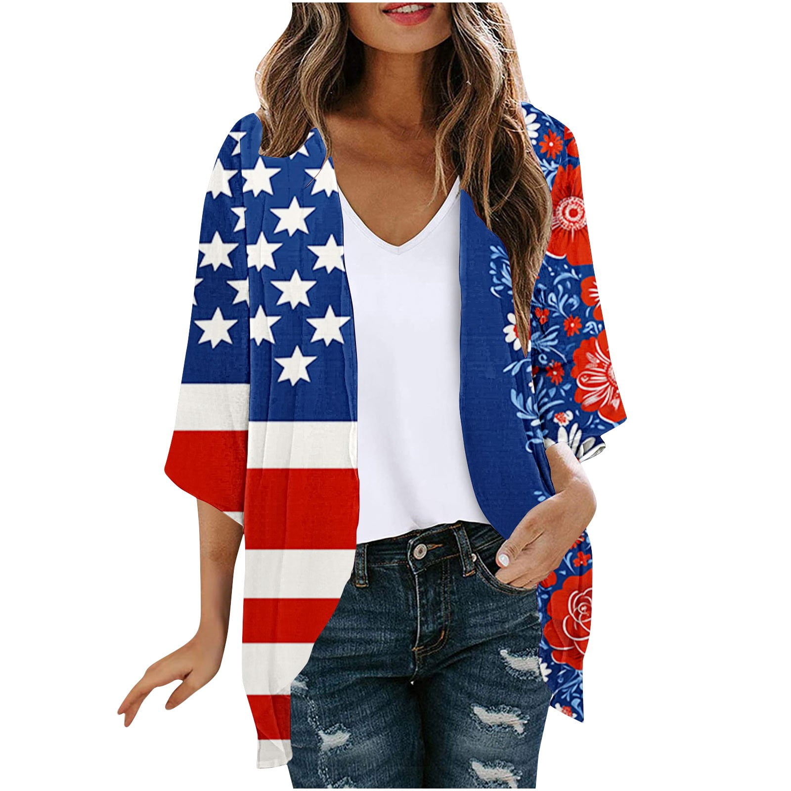 Aoochasliy Cardigan Sweaters for Women Long Sleeve Shirts Crew Neck ...