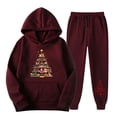thumbnail image 1 of Aoochasliy Christmas Day Suit Womens Gifts for Plus Size 2PC Long Sleeve Pullover Hoodies Sweatshirt and Sweatpants Fall Winter Suit, 1 of 3