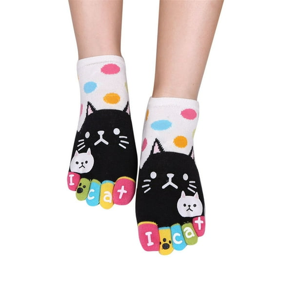 Aoochasliy Christmas Fuzzy Socks Women Men Cute Cats Socks Funny Five Finger Socks Sports Socks Home Socks