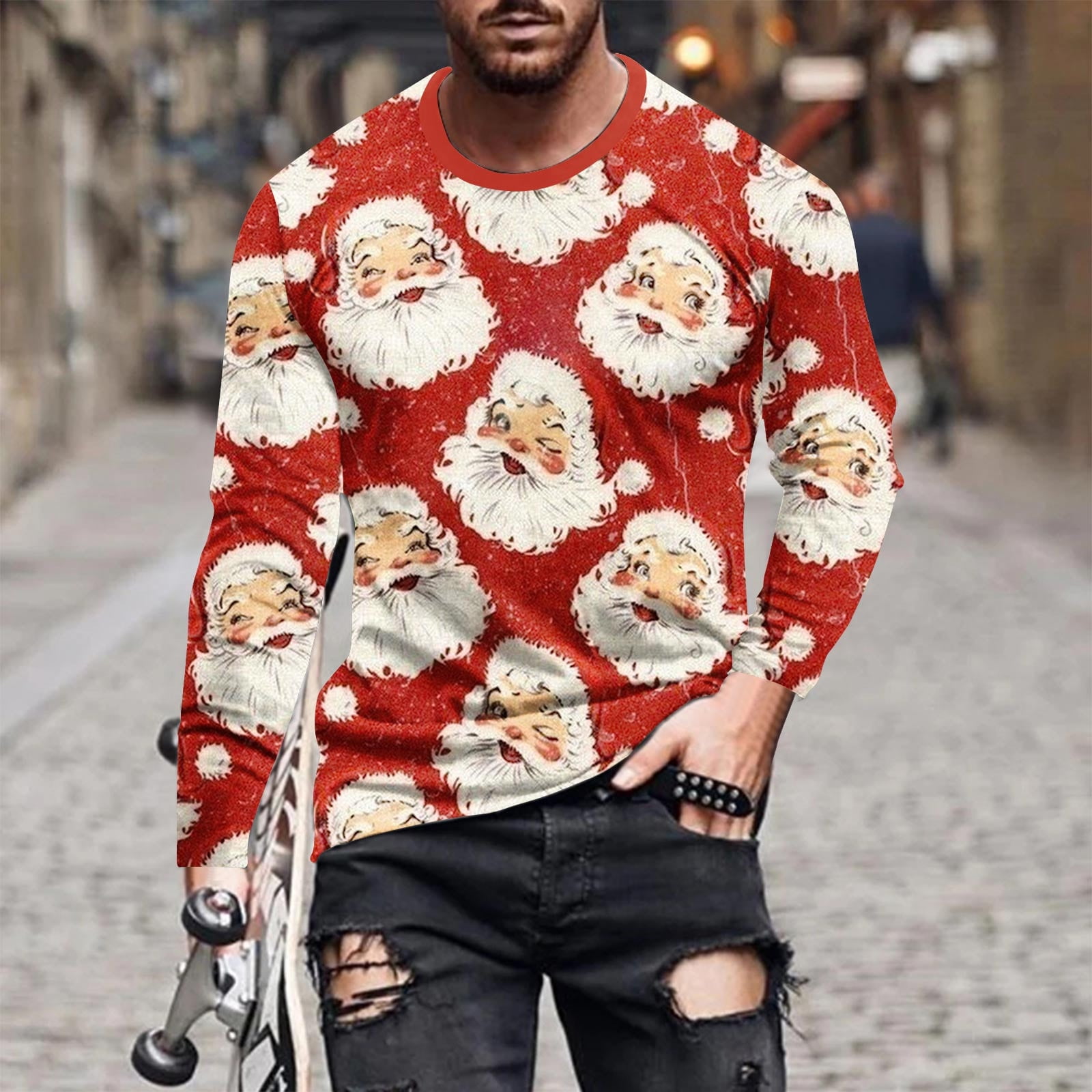 Mens Christmas Long Sleeve Sweatshirt 1 main image 0