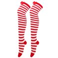 thumbnail image 1 of Aoochasliy Christmas Socks Womens Long Tube Knee Socks Striped Garter Accessories Christmas Gifts Socks Party, 1 of 5