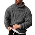 thumbnail image 1 of Aoochasliy Clothes Winter Coats for Men High Neck Warm Outdoor Long Sleeve Knitted Sweater Top, 1 of 3