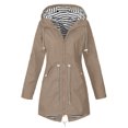 thumbnail image 1 of Aoochasliy Clearance Womens Jacket Winter Parkas Coat Plus Size Solid Color Hooded Drawstring Zippe Female Overcoat 2022, 1 of 3
