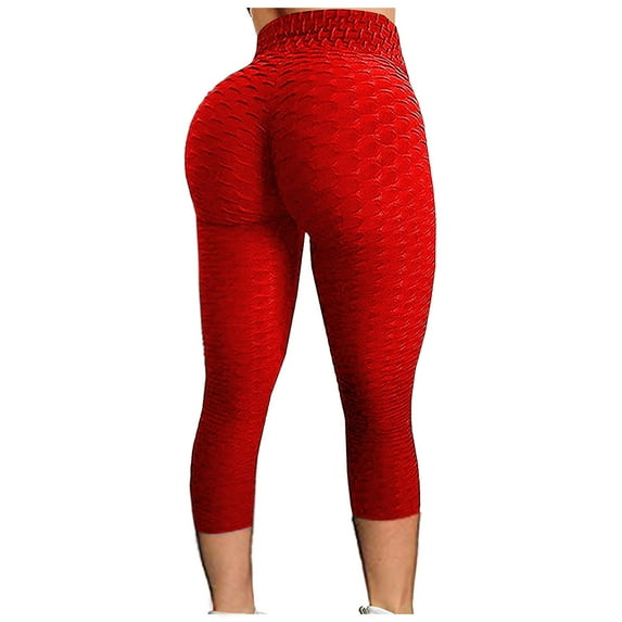 Aoochasliy Clearance Womens Pants Petite Women's Bubble Hip Lifting Exercise Fitness Running High Waist Yoga Pants