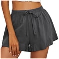 thumbnail image 1 of Aoochasliy Clothes Womens Pants Petite Fashion Ladies Sweat Shorts Summer Casual Loose Solid High Waist Short Pants, 1 of 8