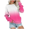 thumbnail image 1 of Aoochasliy Clothes Womens Tops Long Sleeve Shirts Spring Fall Casual Printed Loose T-shirt Blouse Round Neck Tops Sweatshirt Hoodies, 1 of 5