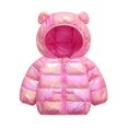 thumbnail image 1 of Aoochasliy Coats for Girls Boys Deals Toddler Kids Baby Trendy Cute Solid Color Colorful Windproof Padded Clothes Jacket Hooded Coat, 1 of 1