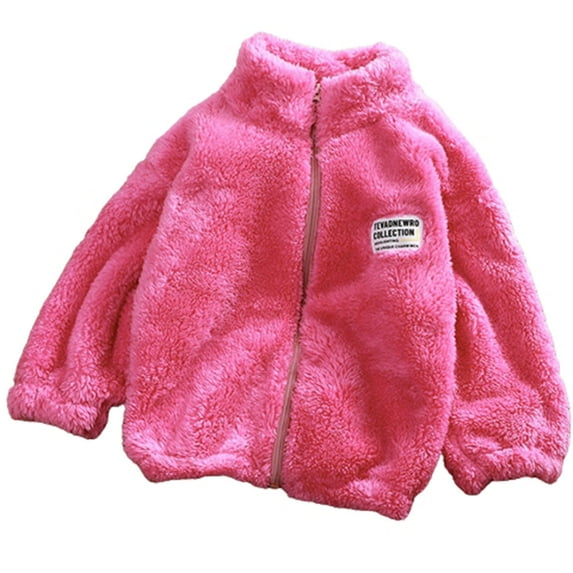 Aoochasliy Coats for Girls Boys Casual Winter Velvet Jacket Coral Velvet Middle-aged Children's Jacket Korean Version