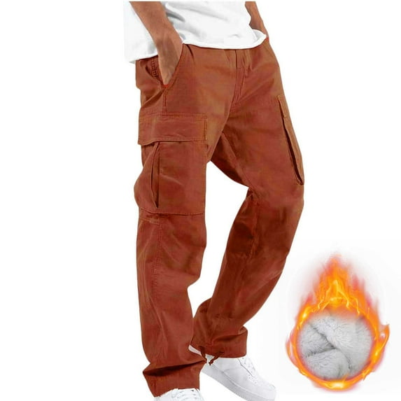 Aoochasliy Crgo Pants for Men Clearance Men Solid Casual Multiple Pockets Outdoor Straight Type Fitness Pants Cargo Pants Trousers