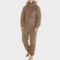 thumbnail image 1 of Aoochasliy Crgo Pants for Men Clothes Men Long Sleeve Hooded Jumpsuit Pajamas Casual Winter Warm Rompe Sleepwear, 1 of 6