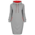 thumbnail image 1 of Aoochasliy Fall Dresses for Women Casual Winter Shirt Dress Ladies Long Sleeve Mini Sweatshirt Dress, 1 of 5