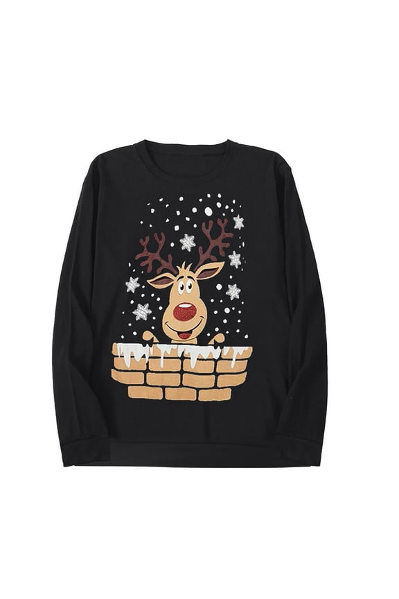 Family Matching Pajamas 2022, Women 3D Print Polka Dot Christmas Xmas Sweatshirt Pullover Family Matching