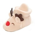 thumbnail image 1 of Aoochasliy Girls Shoes Christmas First Walker Boys Girls Shoes Toddler Winter Warm Footwear Boots Xmas Prewalker Boots, 1 of 7