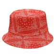 thumbnail image 1 of Aoochasliy Hats and Gloves Clearance Fisherman Hat Unisex Men Women Printing Sun Hat Outing Two-sided Bucket Caps, 1 of 3