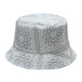 thumbnail image 1 of Aoochasliy Hats and Gloves Clearance Fisherman Hat Unisex Men Women Printing Sun Hat Outing Two-sided Bucket Caps, 1 of 3