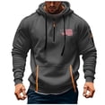 thumbnail image 1 of Aoochasliy Hoodies for Men Quarter Zip Oversized Pullover Sweatshirts Fall 2026 Loose Fit Casual Hooded with Pockets Vintage Workout Active Pullover, 1 of 5