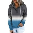 thumbnail image 1 of Aoochasliy Ladies Tops Winter Clothes Tops, Fall Blouse Hooded Sweatshirt Solid Color Pullover Hoodies, 1 of 6