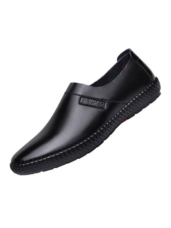 Men's Shoes Flat Shoes New Casual Shoes Youth Trend Fashion Soft Sole Leather Shoes Basic Clothes