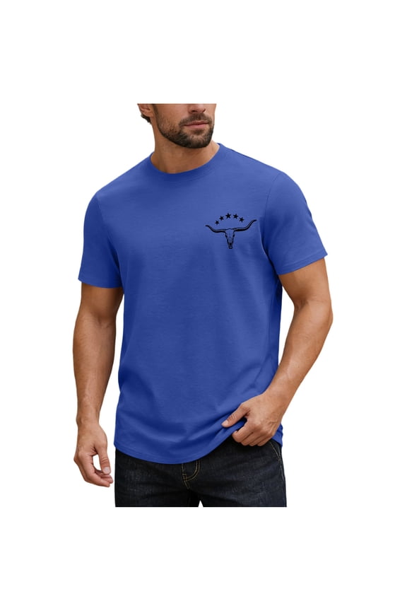 Men's T-Shirt Cotton Small Chest Printed Crewneck Loose Casual Tee Spring Summer Comfy Mens Wear Oversized Fit Daily Leisure Shopping Outdoor Wear