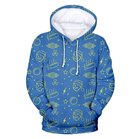 Aoochasliy Mens Hoodies Pullover Christmas Clothes Sweatshirt Hoodie Xmas Sweater Fleece Digital Printing Hooded Pullover
