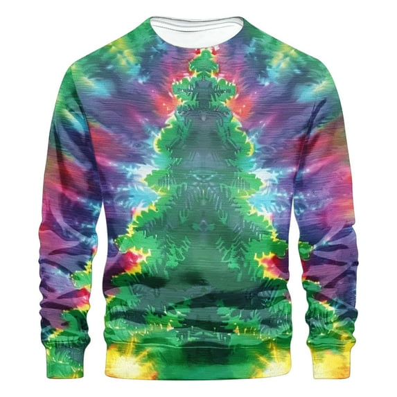 Aoochasliy Mens Hoodies Pullover Christmas Clothes Xmas Pullover Casual Loose Tops Xmas Day Long Sleeve Round Neck Sweater