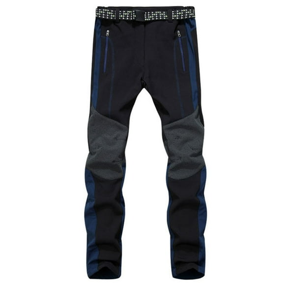 Aoochasliy Mens Jeans Men Insulated Snow Overalls Solid Color Pocket Trousers Pants