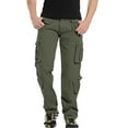 thumbnail image 1 of Aoochasliy Mens Jeans Clothes Relaxed Fit Men Multi-pocket Button Zipper Cargo Pants Sports Outdoor Pants Trousers, 1 of 9