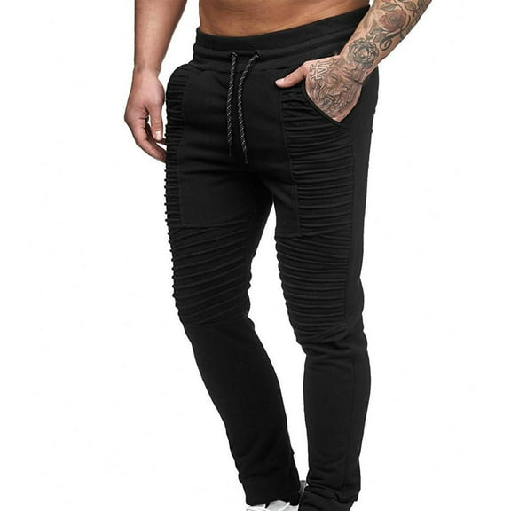 Aoochasliy Mens Jeans Clothes Relaxed Fit Men's Spring and Autumn Hip-hop Design Sports Fitness Loose Trousers