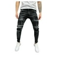 thumbnail image 1 of Aoochasliy Mens Jeans Mens Casual Fitness Solid Bodybuilding Pocket Skin Full Length Sports Pants, 1 of 9