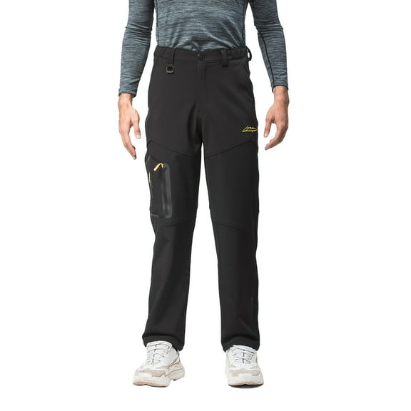 Aoochasliy Mens Jeans OUTDOORSPORT Men's Plus Size Stretch Waist Trousers Fleece Hiking Pants