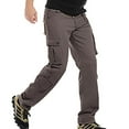 thumbnail image 1 of Aoochasliy Mens Jeans Men Multi-pocket Button Zipper Cargo Pants Sports Outdoor Pants Trousers, 1 of 9