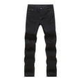 thumbnail image 1 of Aoochasliy Mens Jeans Valentine's Day Men's New Tight-fitting Ripped Straight Hip-hop Stretch Motorcycle Denim Trouser, 1 of 2