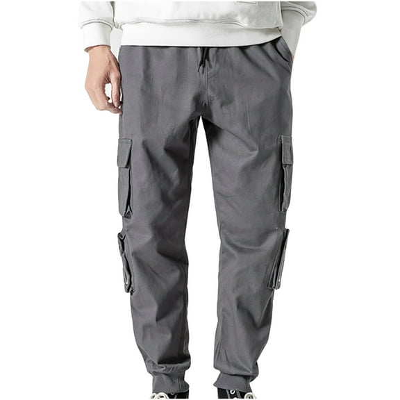 Aoochasliy Mens Length Pants Clothes Men's Fashion Classic Twill Work Wear Combat Safety Cargo Pants