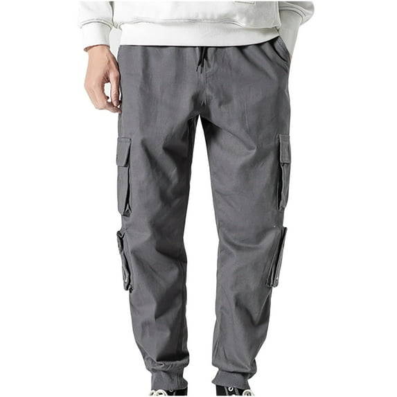 Aoochasliy Mens Length Pants Men's Fashion Classic Twill Work Wear Combat Safety Cargo Pants