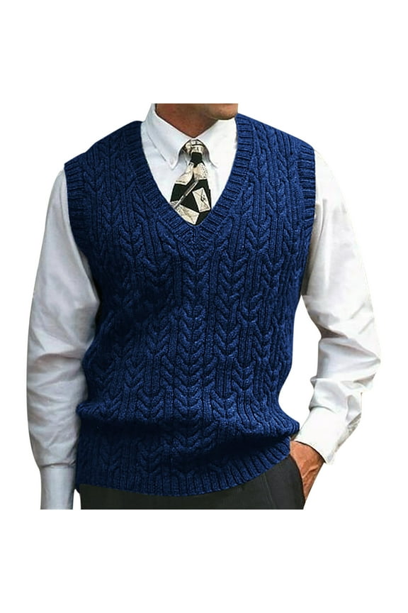 Clearance Aoochasliy Mens Shirts Clearance V Neck Winter Warm Outdoor Long Sleeve Knitted Sweater Vest Top