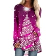 thumbnail image 1 of Aoochasliy Pullover for Women Clothes Christmas Women Sweatshirts Casual Round Neck Loose Blouses Printing Shirts, 1 of 5