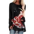 thumbnail image 1 of Aoochasliy Pullover for Women Clothes Christmas Women Sweatshirts Casual Round Neck Loose Blouses Printing Shirts, 1 of 5